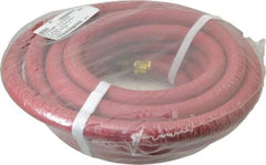 Value Collection - 1/2" ID x 0.812" OD 25' Long Multipurpose Air Hose - MNPT x MNPT Ends, 250 Working psi, 1/2" Fitting, Red - Benchmark Tooling