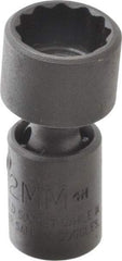Proto - 1/4" Drive 12mm Standard Universal Impact Socket - 12 Points, 1-19/32" OAL - Benchmark Tooling