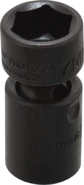 Proto - 3/8" Drive 17mm Standard Universal Impact Socket - 6 Points, 2-3/32" OAL - Benchmark Tooling