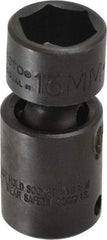 Proto - 3/8" Drive 18mm Standard Universal Impact Socket - 6 Points, 2-3/32" OAL - Benchmark Tooling