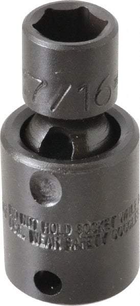 Proto - 3/8" Drive 7/16" Standard Universal Impact Socket - 6 Points, 2" OAL - Benchmark Tooling