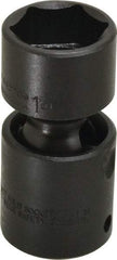 Proto - 1/2" Drive 1" Standard Universal Impact Socket - 6 Points, 2-29/32" OAL - Benchmark Tooling