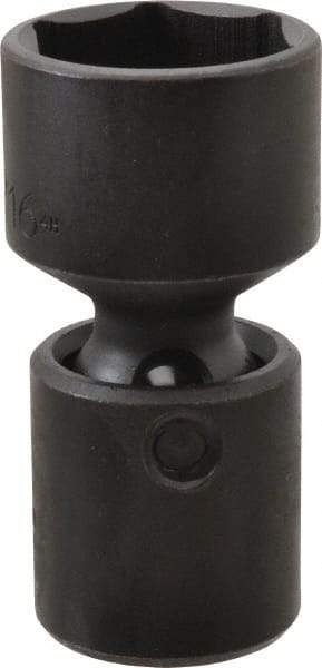 Proto - 1/2" Drive 1-3/16" Standard Universal Impact Socket - 6 Points, 3-3/32" OAL - Benchmark Tooling