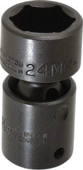 Proto - 1/2" Drive 24mm Standard Universal Impact Socket - 6 Points, 2-11/16" OAL - Benchmark Tooling