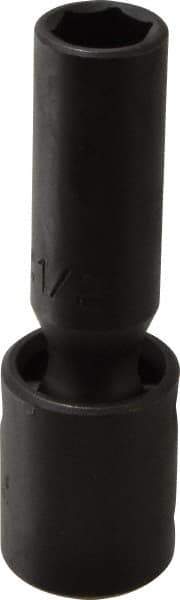Proto - 1/2" Drive 1/2" Deep Universal Impact Socket - 6 Points, 3-19/32" OAL - Benchmark Tooling