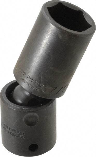 Proto - 1/2" Drive 7/8" Deep Universal Impact Socket - 6 Points, 3-1/2" OAL - Benchmark Tooling