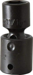 Proto - 1/2" Drive 11/16" Standard Universal Impact Socket - 6 Points, 2-19/32" OAL - Benchmark Tooling