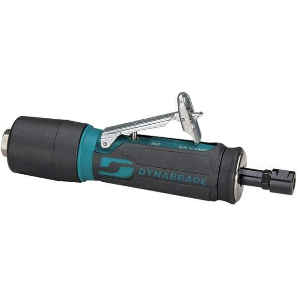 Dynabrade - 1/4" Collet, Straight Handle, Air Straight Die Grinder - 30,000 RPM, Rear Exhaust, 23 CFM, 0.4 hp, 90 psi, 1/4 NPT Inlet - Benchmark Tooling