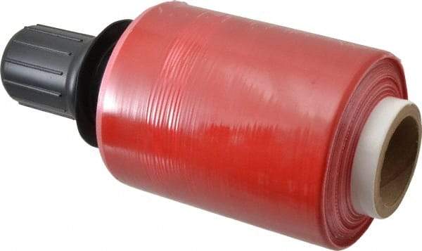 Stretch Associates - 5" x 1,000' 80 Gauge Red Bundling Stretch Film with Dispenser - 4 Piece, 80 Gauge, Red - Benchmark Tooling