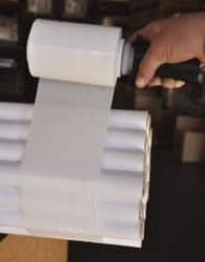 Stretch Associates - 3" x 1,000' 80 Gauge White Bundling Stretch Film with Dispenser - 4 Piece, 80 Gauge, White - Benchmark Tooling