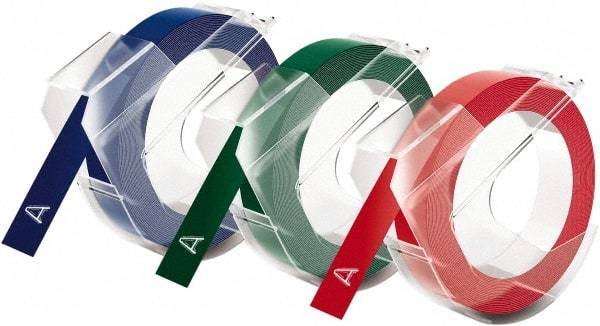 Dymo - Red, Green, Blue Embossing Tape - For DYMO Office Express & Office Mate Embossers - Benchmark Tooling