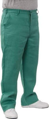 PRO-SAFE - Cotton Flame Resistant/Retardant Pants - Zipper Closure, 3 Pockets, 36" Waist, 32" Inseam, Green - Benchmark Tooling