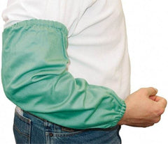 PRO-SAFE - Size Universal, Green Cotton Flame Retardant Sleeve - 18" Long Sleeve, Elastic Opening at Both Ends - Benchmark Tooling