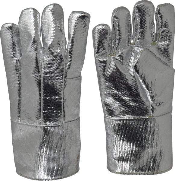Steel Grip - Size Universal Wool Lined Aluminized Thermonol Welding Glove - 14" OAL, Gauntlet Cuff, For General Welding - Benchmark Tooling