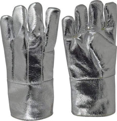 Steel Grip - Size Universal Wool Lined Aluminized Thermonol Welding Glove - 14" OAL, Gauntlet Cuff, For General Welding - Benchmark Tooling
