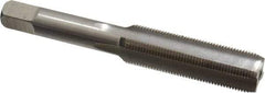 Interstate - 1/2-27 UNS 3B 4 Flute Bright Finish High Speed Steel Straight Flute Standard Hand Tap - Bottoming, Right Hand Thread, 3-3/8" OAL, 1-21/32" Thread Length, H3 Limit, Oversize - Exact Industrial Supply