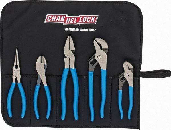 Channellock - 5 Piece Plier Set - Comes in Tool Roll - Benchmark Tooling