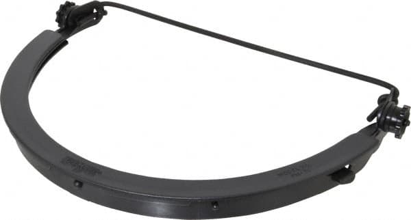 Fibre-Metal - Noryl Face Shield Frame - Black, Dielectric, Compatible with Full Brim Hard Hats - Benchmark Tooling