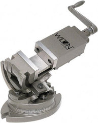 Wilton - 5" Jaw Width, 5" Jaw Opening Capacity, Angle Swivel Machine Vise - Manual Operation, 1 Station, 17-1/2" Long x 12" High x 1-3/4" Deep - Benchmark Tooling