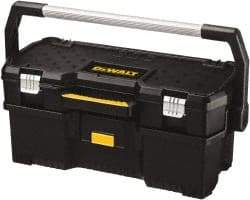 DeWALT - 4 Compartment Tool Case - 26-1/8" Wide x 12-5/8" Deep x 11-7/64" High, Metal/Resin/Plastic, Black - Benchmark Tooling