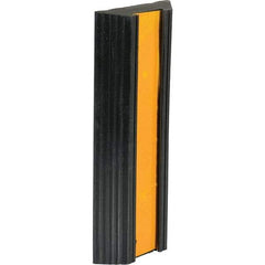 Vestil - 12" Long x 5-1/8" Wide x 1-3/8" High, Bumper Stop - Yellow & Black - Benchmark Tooling