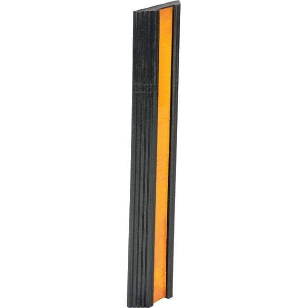 Vestil - 24" Long x 5-1/8" Wide x 1-3/8" High, Bumper Stop - Yellow & Black - Benchmark Tooling