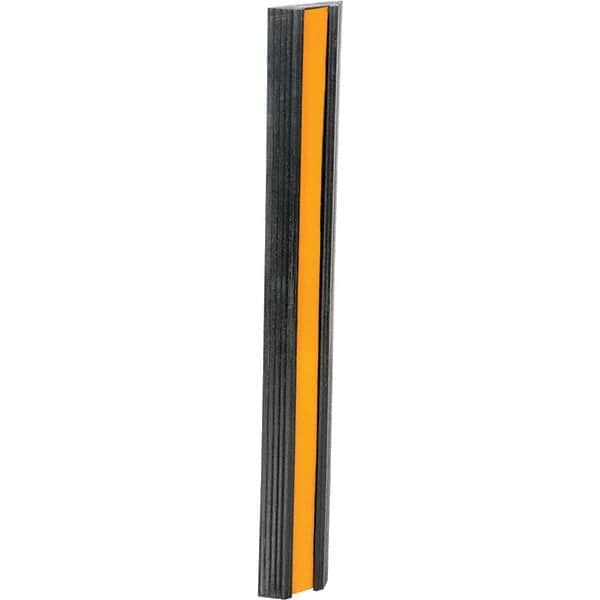 Vestil - 36" Long x 5-1/8" Wide x 1-3/8" High, Bumper Stop - Yellow & Black - Benchmark Tooling