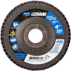 ‎4-1/2 × 7/8″ Gemini Fiberglass HD Flat Flap Disc Type 27 P60 Grit R766 Zirconia Alumina - Benchmark Tooling