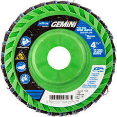 ‎4-1/2 × 7/8″ Gemini Plastic Flat Flap Disc Type 27 P36 Grit R766 Zirconia Alumina - Benchmark Tooling