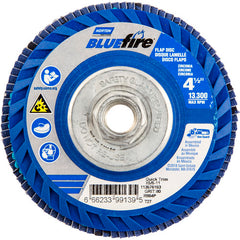 ‎4-1/2 × 5/8 - 11″ BlueFire Plastic Flat Flap Disc Type 27 P80 Grit R884P Ceramic Alumina - Benchmark Tooling
