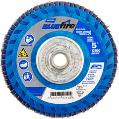 ‎5 × 5/8 - 11″ BlueFire Plastic Flat Flap Disc Type 27 P36 Grit R884P Zirconia Alumina - Benchmark Tooling