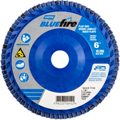 6 × 7/8″ BlueFire Plastic Flat Flap Disc Type 27 P40 Grit R884P Zirconia Alumina - Benchmark Tooling