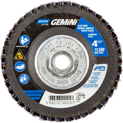 ‎4-1/2 × 5/8 - 11″ Gemini Fiberglass HD Flat Flap Disc Type 27 P36 Grit R766 Zirconia Alumina - Benchmark Tooling