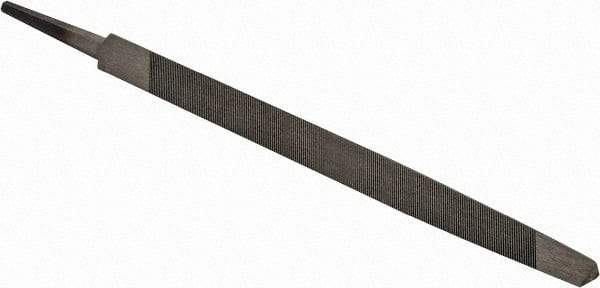 Value Collection - 6" Long, Taper American-Pattern File - Single Cut, 0.31" Overall Thickness, Tang - Benchmark Tooling