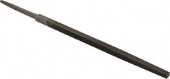 Value Collection - 5.27" Long, Smooth Cut, Square American-Pattern File - Double Cut, 0.16" Overall Thickness, Tang - Benchmark Tooling