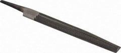 Value Collection - 5.34" Long, Bastard Cut, Half Round American-Pattern File - Single, Double Cut, 0.16" Overall Thickness, Tang - Benchmark Tooling