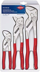 Knipex - 3 Piece Pipe Wrench & Water Pump Plier Set - Comes in Plastic Deep-Drawn Packaging - Benchmark Tooling