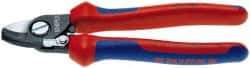 Knipex - 6-1/2" OAL, 1/0 AWG Capacity, Cable Cutter - Ergo Dual Component Handle - Benchmark Tooling