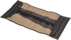 CLC - 32 Pocket Black & Brown Polyester Tool Roll - 28" Wide x 1" Deep x 14" High - Benchmark Tooling