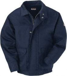 VF Imagewear - Size 3XL Cold Weather & Flame Resistant/Retardant Jacket - Navy, Cotton & Nylon, Zipper Closure, 52" Chest - Benchmark Tooling