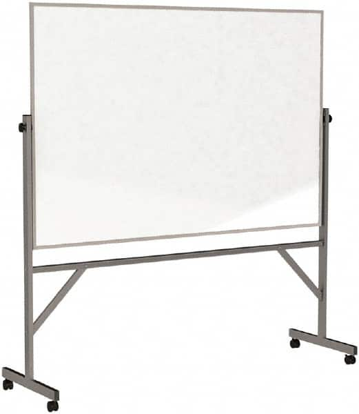 Ghent - 78" High x 77" Wide Reversible Dry Erase Board - Acrylate, 20" Deep, Includes Eraser & 4 Markers - Benchmark Tooling