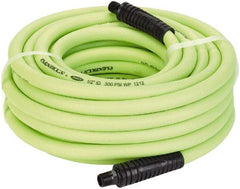 Legacy - 1/2" ID x 0.74" OD 50' Long Multipurpose Air Hose - MNPT x MNPT Ends, 300 Working psi, 140°, 3/8" Fitting, Green - Benchmark Tooling