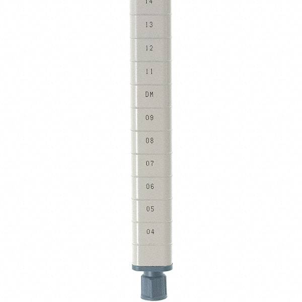 Metro - 63" High, Open Shelving Post - Steel with Epoxy Coating, Use with Metro Max Q Shelves - Benchmark Tooling