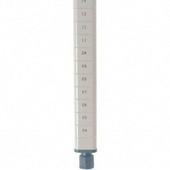 Metro - 63" High, Open Shelving Post - Steel with Epoxy Coating, Use with Metro Max Q Shelves - Benchmark Tooling