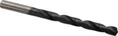 Hertel - 21/64" 135° High Speed Steel Jobber Drill - TiAlN Finish, Right Hand Cut, Spiral Flute, Straight Shank, 4-5/8" OAL, Split Point - Benchmark Tooling