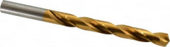 Hertel - 27/64" 135° High Speed Steel Jobber Drill - TiAlN Finish, Right Hand Cut, Spiral Flute, Straight Shank, 5-3/8" OAL, Split Point - Benchmark Tooling