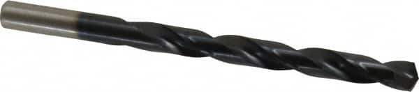 Hertel - Letter Q 135° High Speed Steel Jobber Drill - TiAlN Finish, Right Hand Cut, Spiral Flute, Straight Shank, 4-3/4" OAL, Split Point - Benchmark Tooling