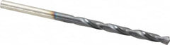 Hertel - #25 135° High Speed Steel Jobber Drill - TiAlN Finish, Right Hand Cut, Spiral Flute, Straight Shank, 3" OAL, Split Point - Benchmark Tooling
