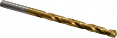 Hertel - Letter C 135° High Speed Steel Jobber Drill - TiN Finish, Right Hand Cut, Spiral Flute, Straight Shank, 4" OAL, Split Point - Benchmark Tooling