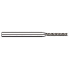 Variable Helix End Mills for Aluminum Alloys - Finishers - 0.0150″ (1/64″) Cutter Diameter × 0.0780″ (5/64″) Length of Cut Carbide Square End Mill Finisher for Aluminum Alloys, 4 Flutes - Exact Industrial Supply